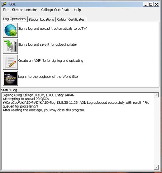 Qsoログをアップロード Logbook