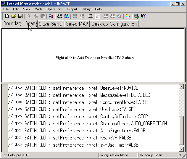Bounday Scan�^�u���N���b�N