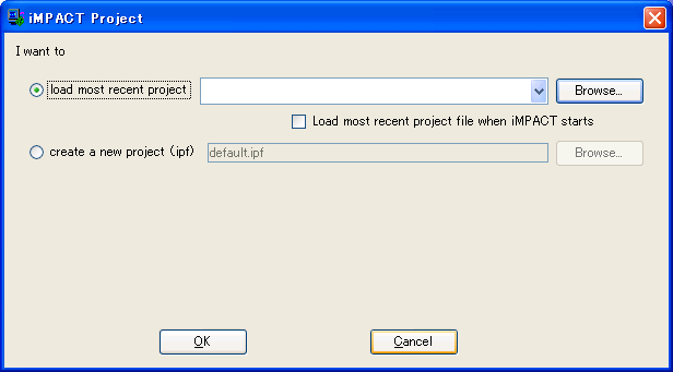 �����v���W�F�N�g��ǂނ��A�V�K�Ƀv���W�F�N�g���쐬���邩