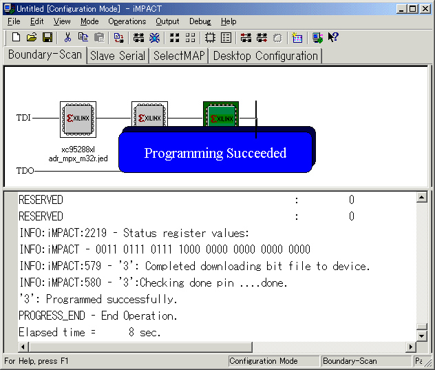 I/O�v���Z�b�T�pFPGA�_�E�����[�h���튮��